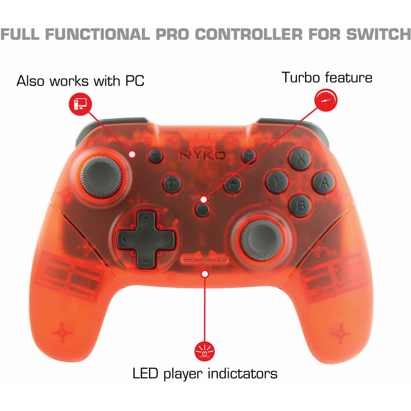 Wireless Core Controller for Nintendo Switch (Red)