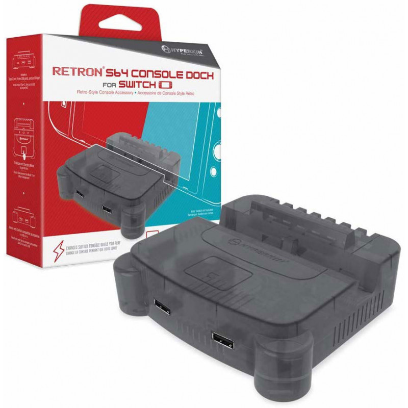 Hyperkin Retron S64 Console Dock for Nintendo Switch (Smoke Gray)