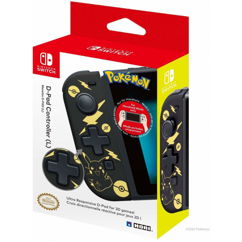 Hori D-Pad Controller (L) for Nintendo Switch (Pikachu Black & Gold)