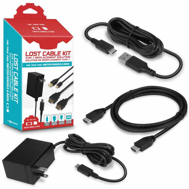 Tomee Lost Cable Kit for Switch Console and Dock