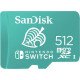 SanDisk Nintendo Switch R100/W90 microSDXC 512GB, UHS-I U3, Class 10