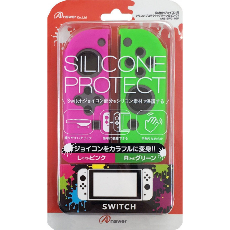 Silicon Cover for Nintendo Switch Joy-Con (Green & Pink)