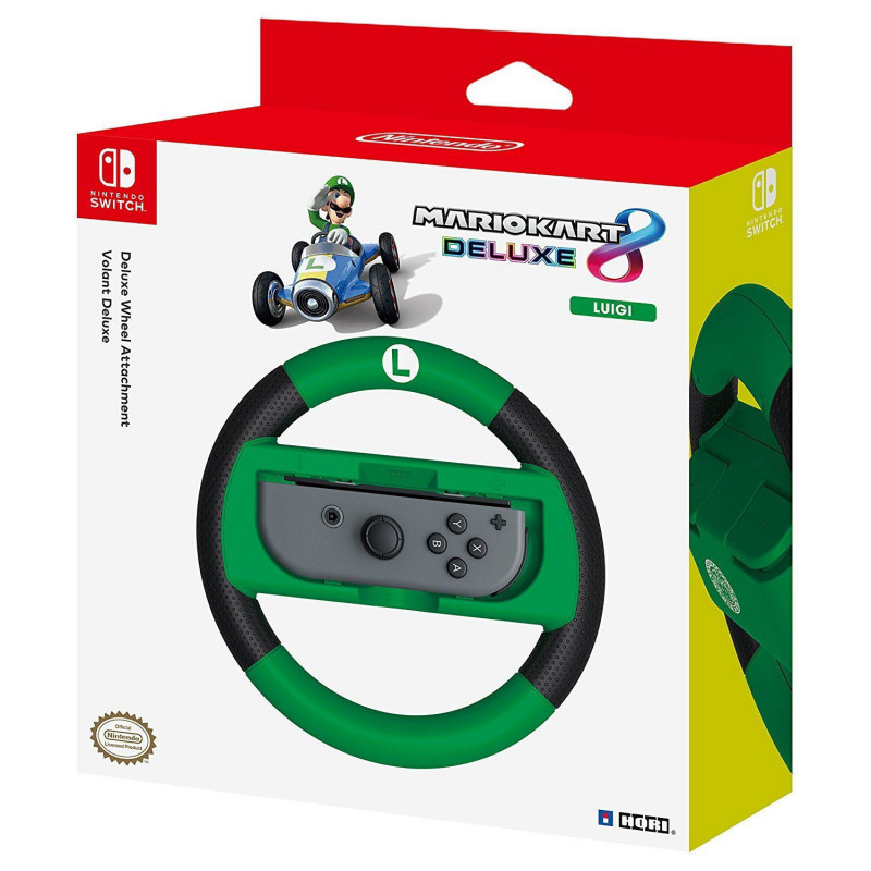 Hori Mario Kart 8 Deluxe Racing Wheel for Nintendo Switch (Luigi)