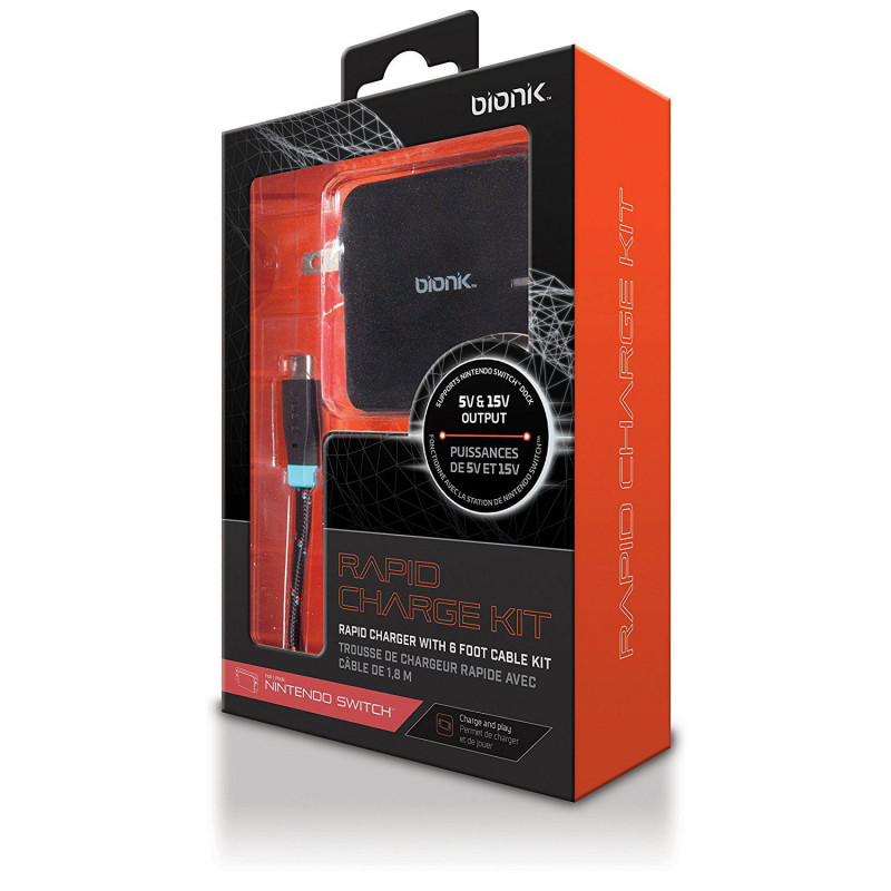 Bionik Rapid Charge Kit for Nintendo Switch