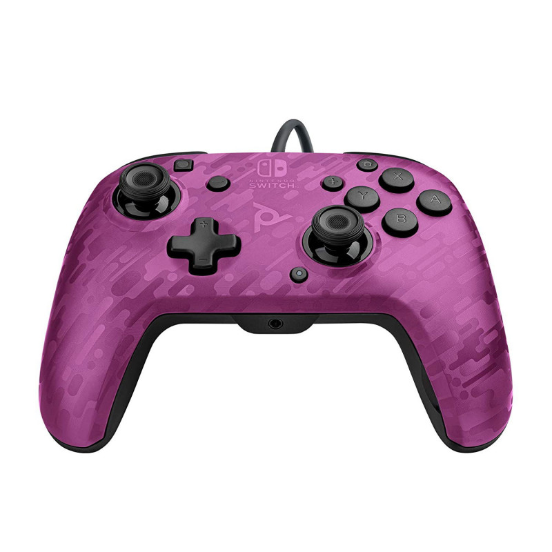 PDP Faceoff Deluxe+ Audio Wired Controller for Nintendo Switch (Purple Camo)