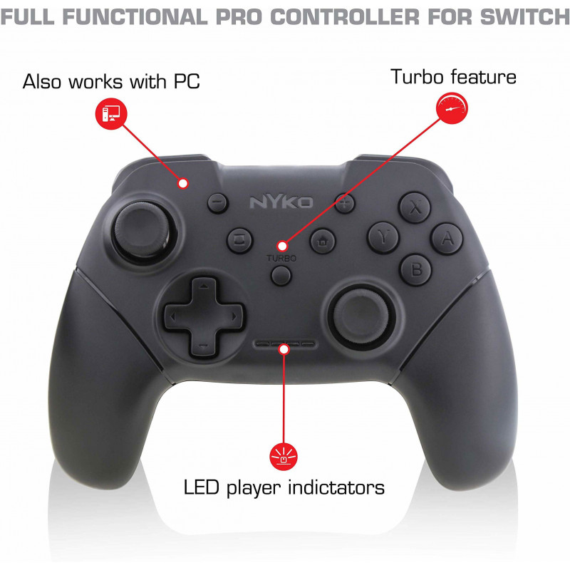 Wireless Core Controller for Nintendo Switch (Black)