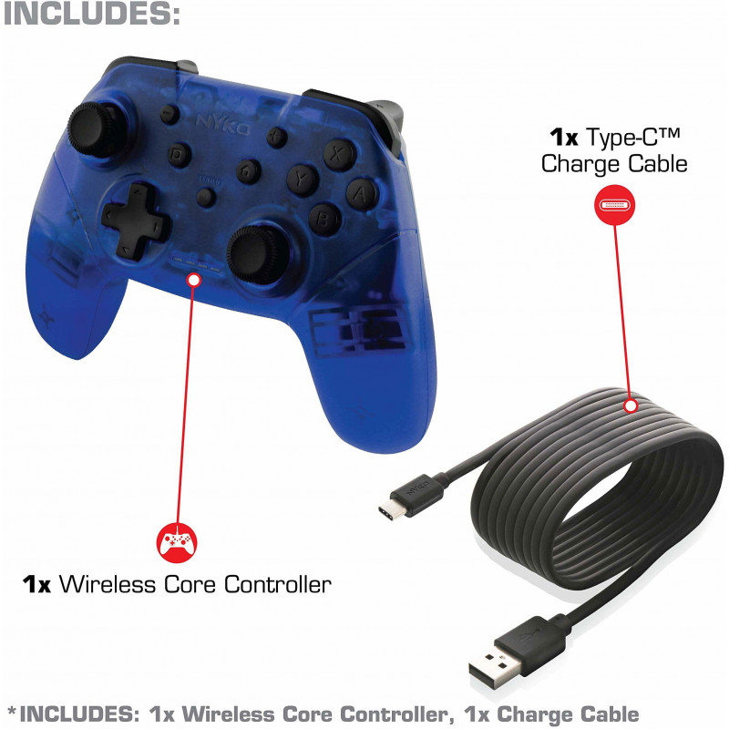 Wireless Core Controller for Nintendo Switch (Blue)