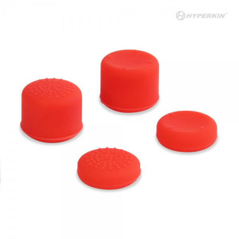 8 Pack Silicone Thumb Grips for Nintendo Switch (Neo Red)