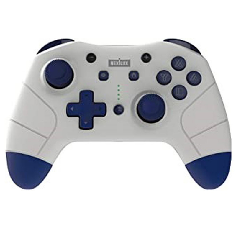 NEXiLUX Wireless Controller for Nintendo Switch (Light Gray x Blue)