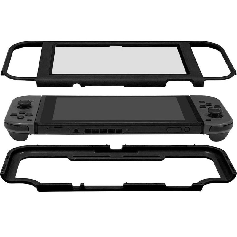 CYBER ? Magnet Bumper with Glass Panel for Nintendo Switch (Black)