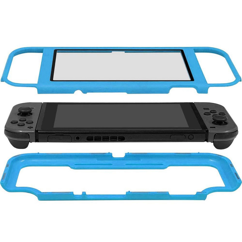 CYBER ? Magnet Bumper with Glass Panel for Nintendo Switch (Blue)