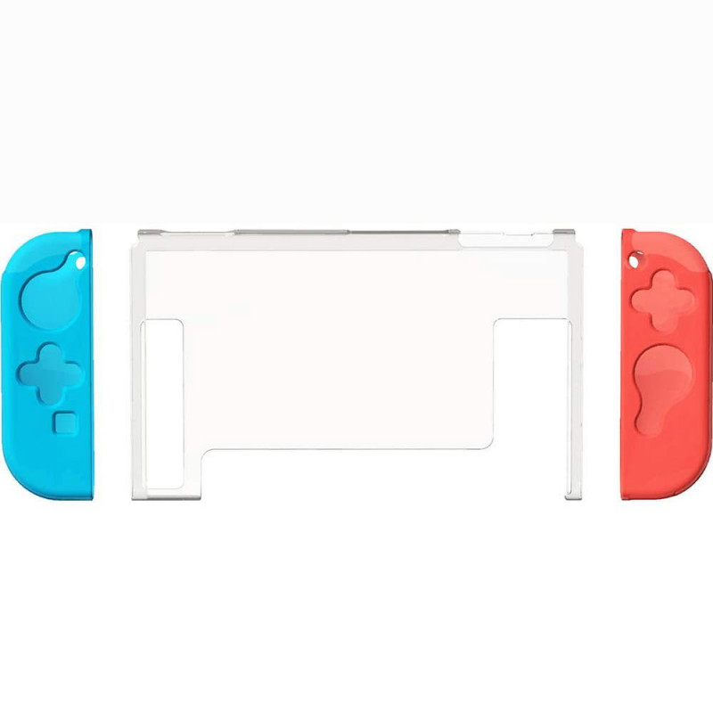 CYBER · Premium Protect Separate Cover for Nintendo Switch (Clear Blue x Clear Red)