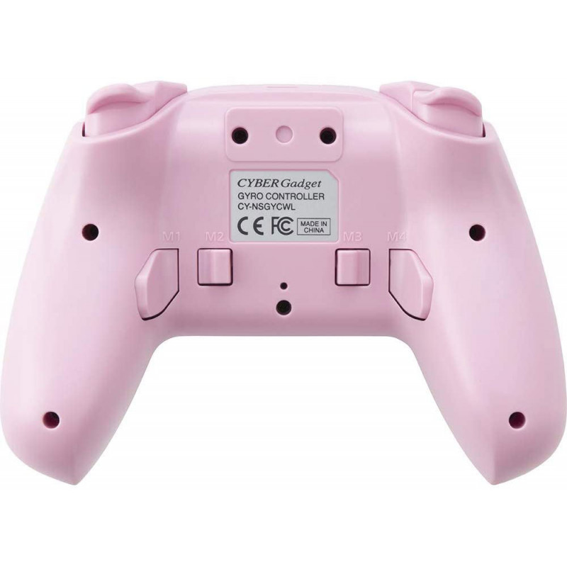 CYBER · Gyro Wireless Controller for Nintendo Switch (White x Pink)