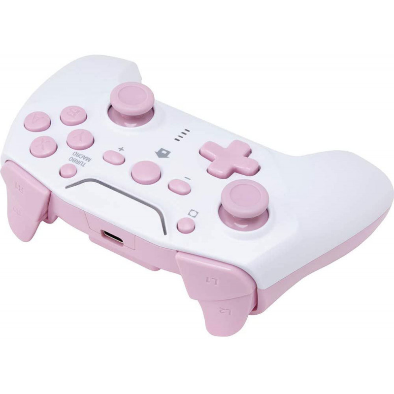 CYBER · Gyro Wireless Controller for Nintendo Switch (White x Pink)