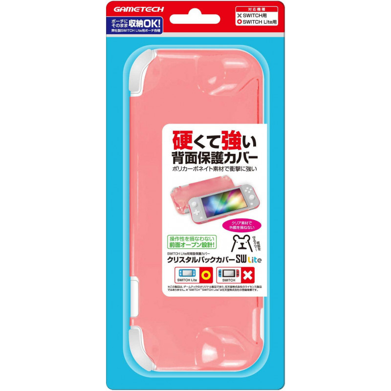 Crystal Back Cover for Nintendo Switch (Clear Pink)