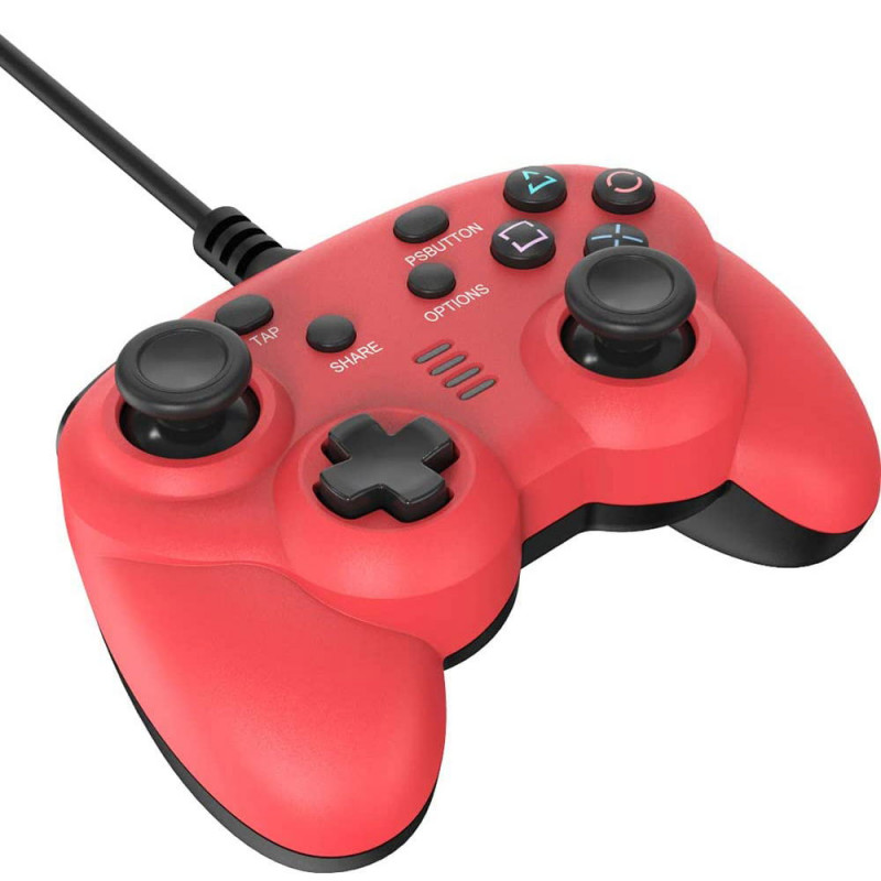 CYBER ? Wired Controller Mini for PlayStation 4 / Nintendo Switch (Red)