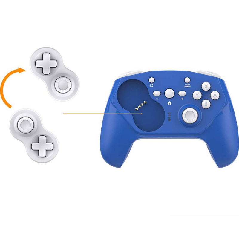 CYBER?Gyro Wireless Controller PRO for Nintendo Switch (Blue x White)