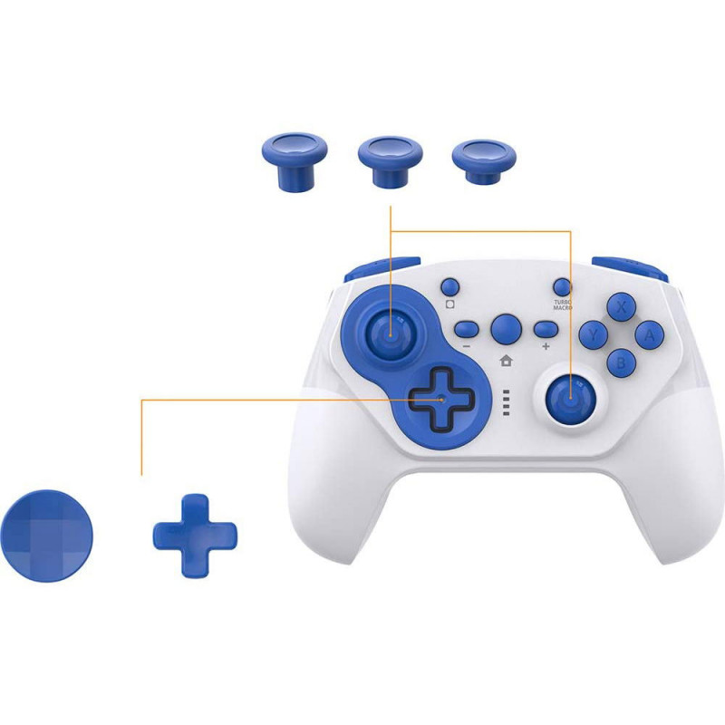 CYBER?Gyro Wireless Controller PRO for Nintendo Switch (White x Blue)