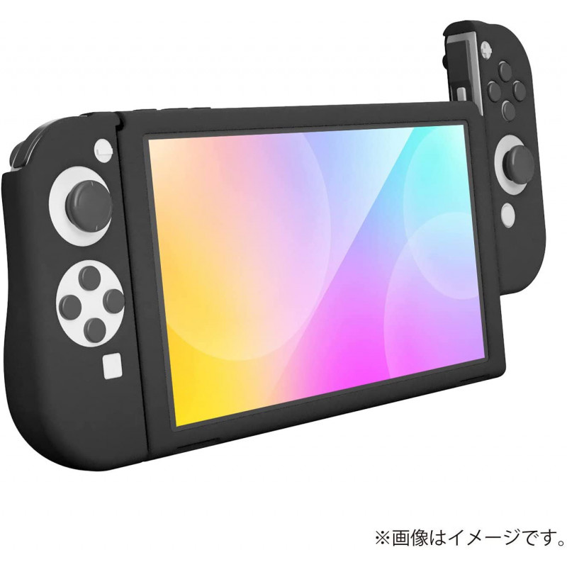 Silicon Grip Cover for Nintendo Switch OLED Model (Black)