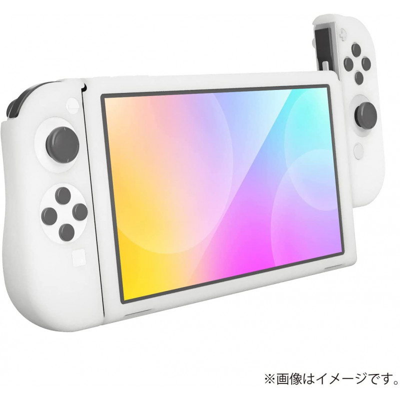 Silicon Grip Cover for Nintendo Switch OLED Model (White)