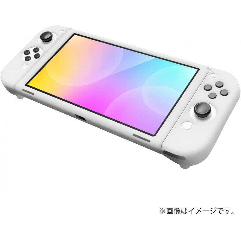 Silicon Grip Cover for Nintendo Switch OLED Model (White)