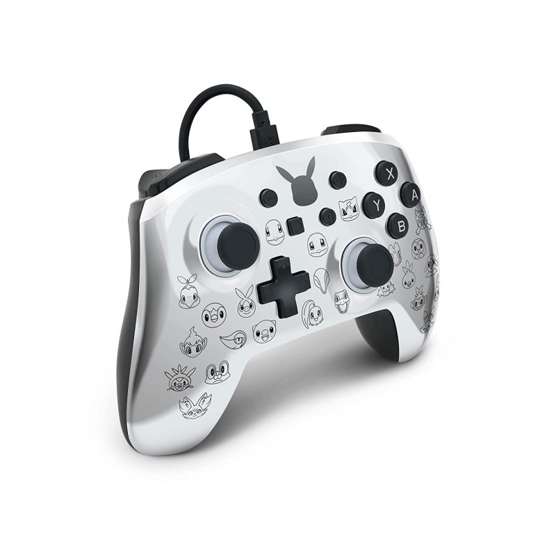 PowerA Enhanced Wired Controller for Nintendo Switch (Pikachu Black & Silver)