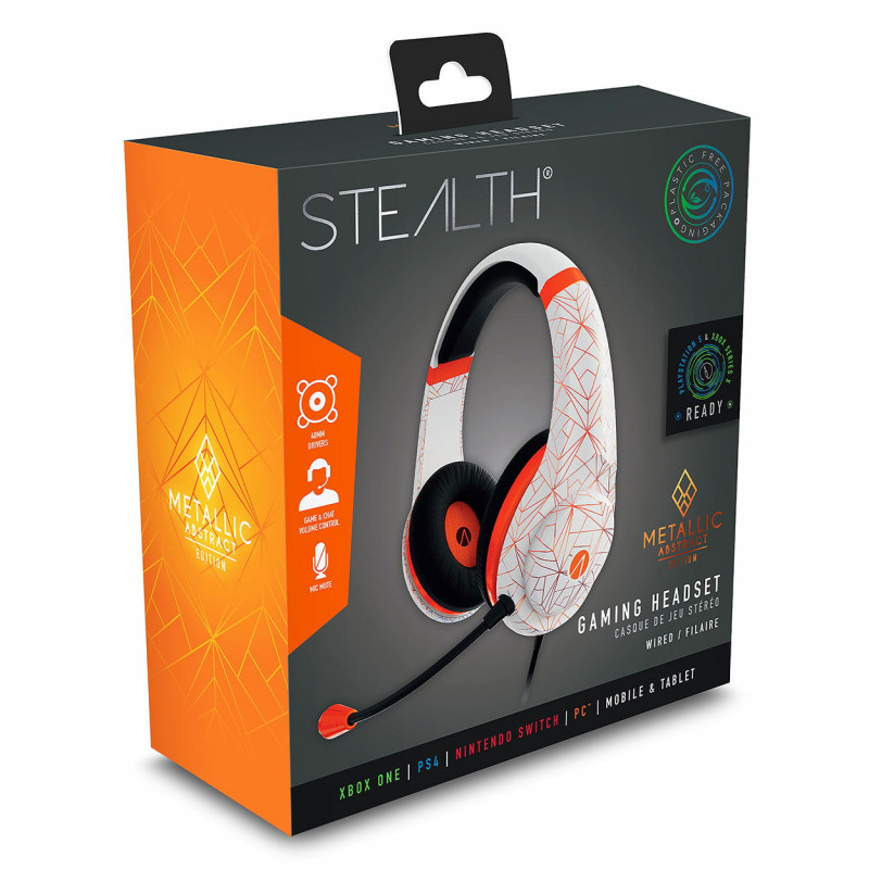 Stealth XP-Metallic Abstract Edition Gaming Headset (Orange / White)