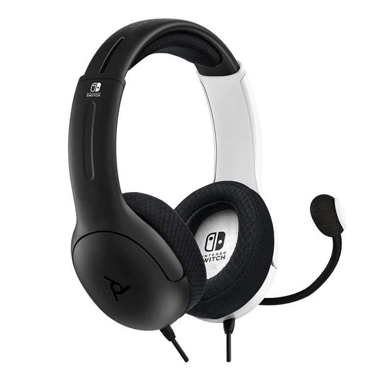 ?PDP Gaming LVL40 Wired Stereo Headset for Nintendo Switch (Black & White)