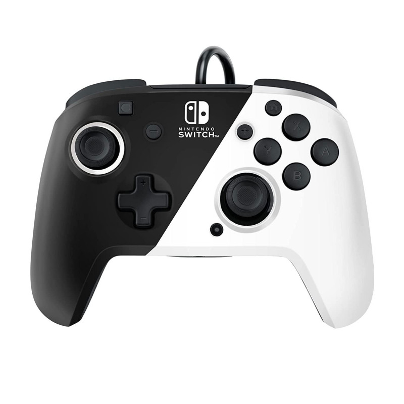 PDP Faceoff Deluxe+ Audio Wired Controller for Nintendo Switch (Black & White)