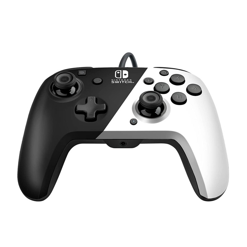 PDP Faceoff Deluxe+ Audio Wired Controller for Nintendo Switch (Black & White)