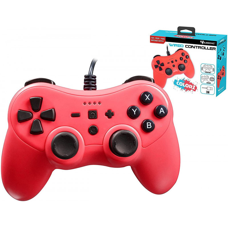 Subsonic Colours Controller for Nintendo Switch (Red)