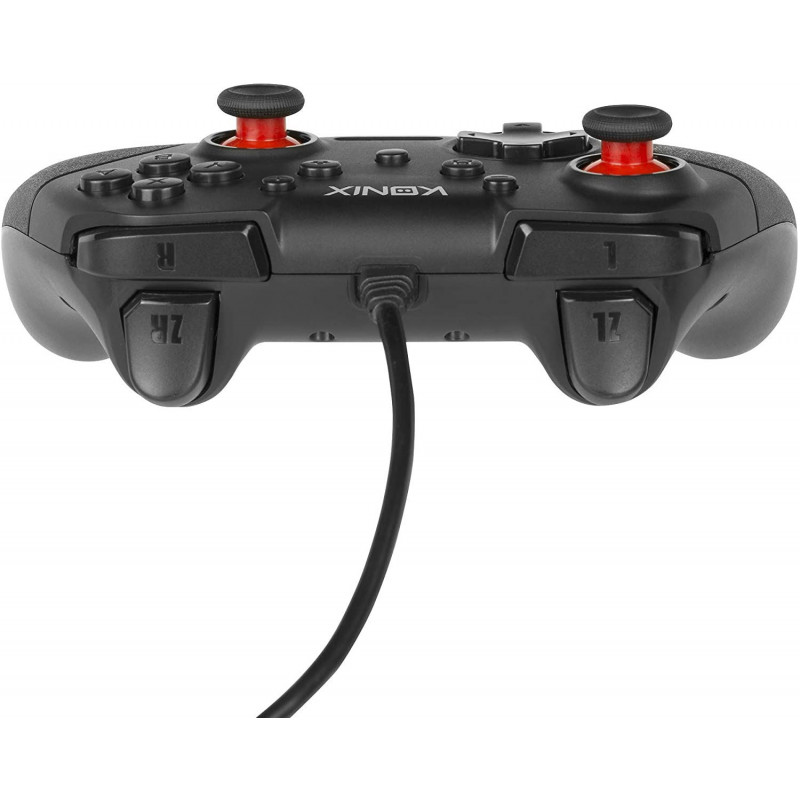 KONIX Switch Wired Controller for Nintendo Switch (Black)