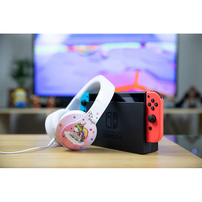 Konix Unik Unicorn Gaming Headset for Nintendo Switch (Be Magic White)