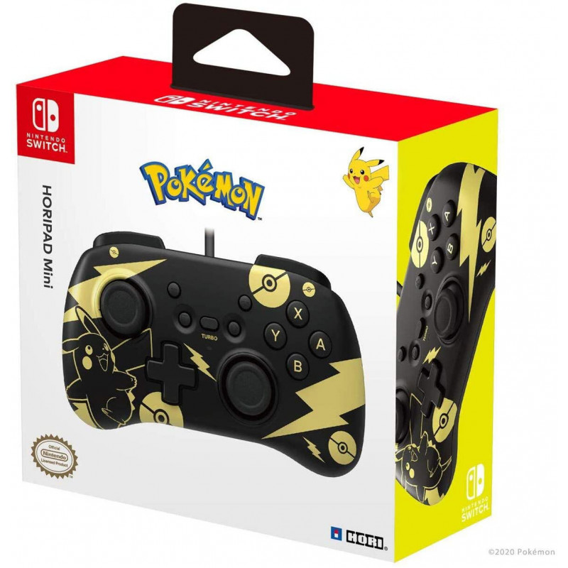 HORIPAD Mini for Nintendo Switch (Pikachu) (Black & Gold)