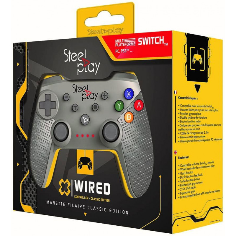 Steelplay - Wired Controller Classic for Nintendo Switch (Grey)