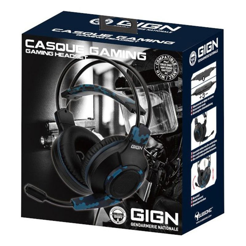 GIGN Gaming Headset with Microphone for PS5 / XBSX / PS4 / XB1 / Switch / PC