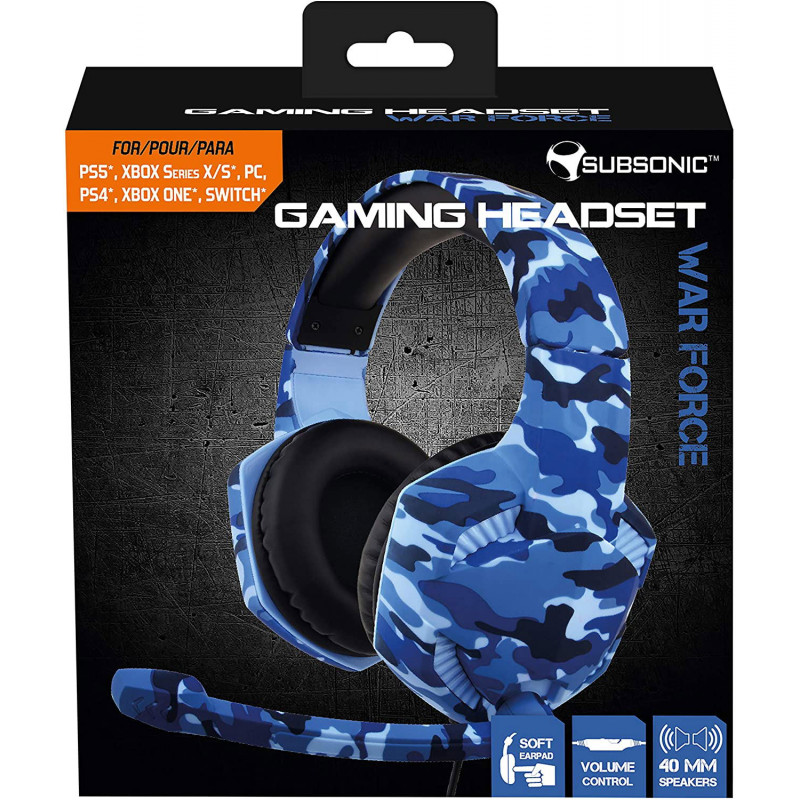 Subsonic War Force Gaming Headset for Nintendo Switch / PlayStation 4 / Xbox One / PC