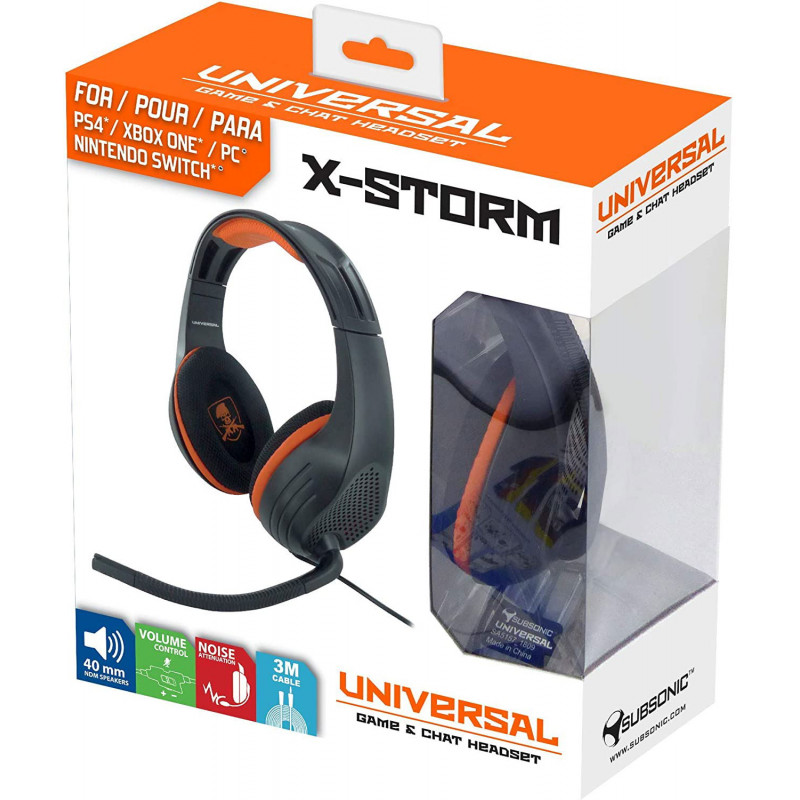 Subsonic X-Storm Universal Game & Chat Headset for Nintendo Switch / PlayStation 4 / Xbox One / PC