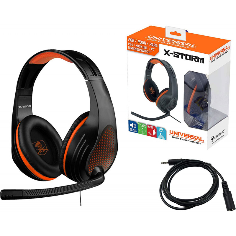 Subsonic X-Storm Universal Game & Chat Headset for Nintendo Switch / PlayStation 4 / Xbox One / PC