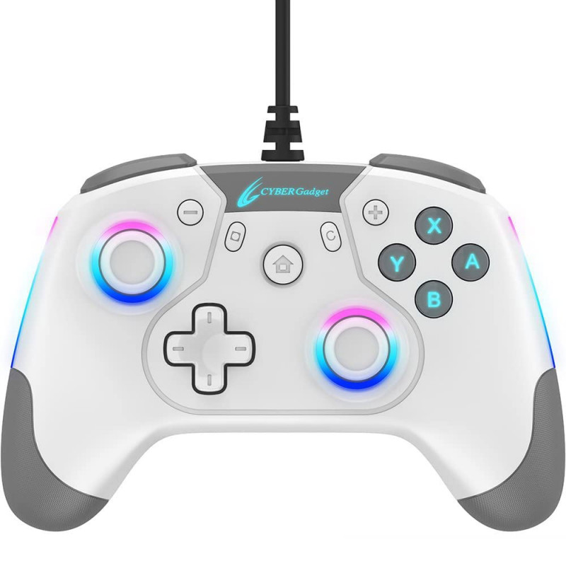 CYBER?Gaming Wired Controller HG for Nintendo Switch (White)