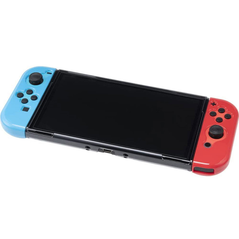 CYBER?Eco Series TPU Cover Separate for Nintendo Switch OLED Model (Clear Black X Neon)