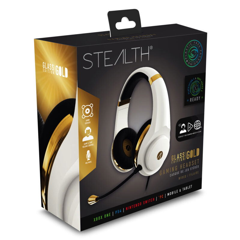 Stealth XP-Glass Stereo Gaming Headset (Gold / White)