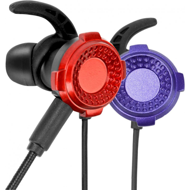 Gamers Canal Earphone for Switch / PS4 / PS5 (Deep Red x Deep Purple)