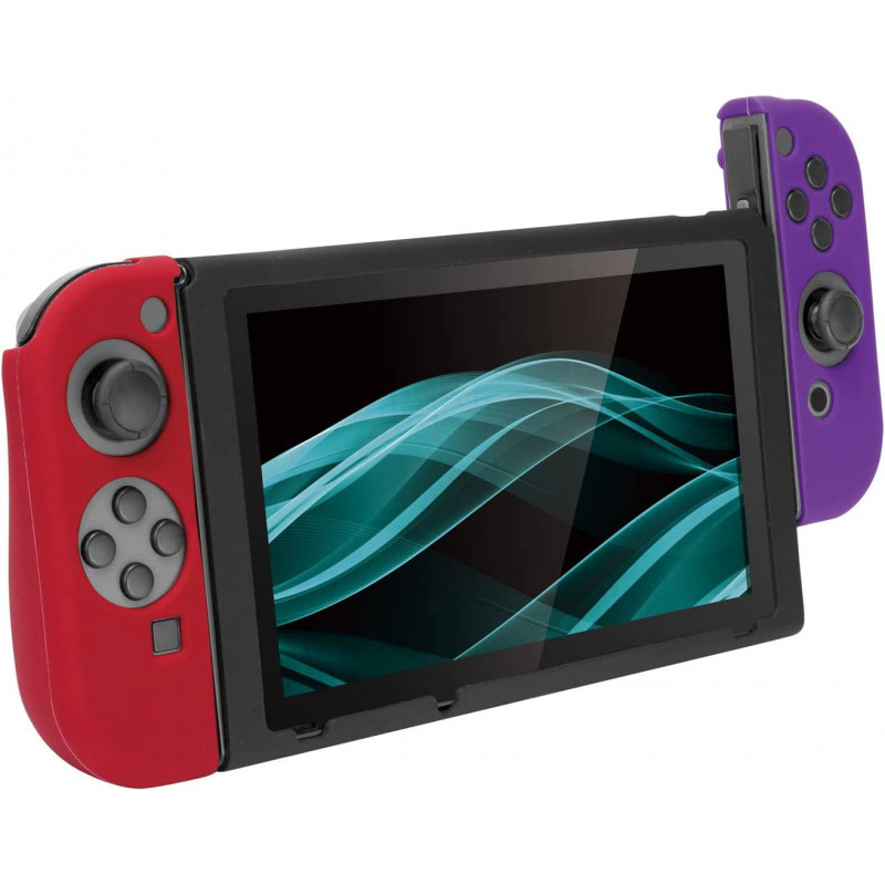 Silicon Grip Cover for Nintendo Switch (Deep Red x Deep Purple)