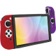 Silicon Grip Cover for Nintendo Switch OLED Model (Deep Red x Deep Purple)