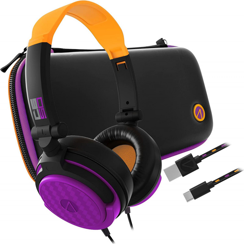 Premium Travel Kit for Nintendo Switch (Orange / Purple)