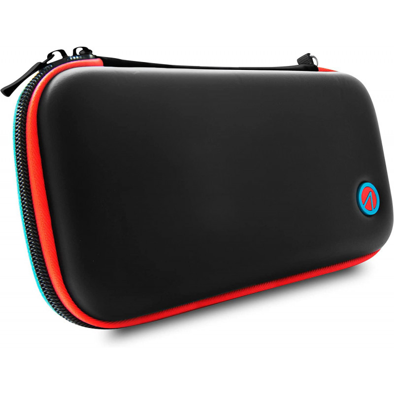 Premium Travel Case for Nintendo Switch (Neon Red / Blue)