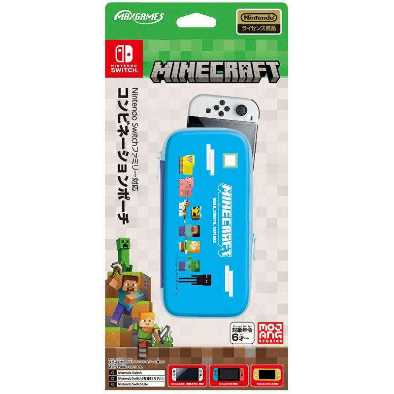 Nintendo Switch Family Compatible Combination Pouch (Minecraft Characters)