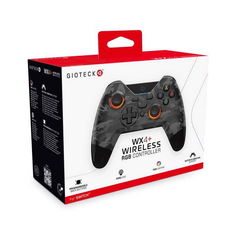 Gioteck WX-4 Wireless RGB Controller for Switch (Dark Camo)