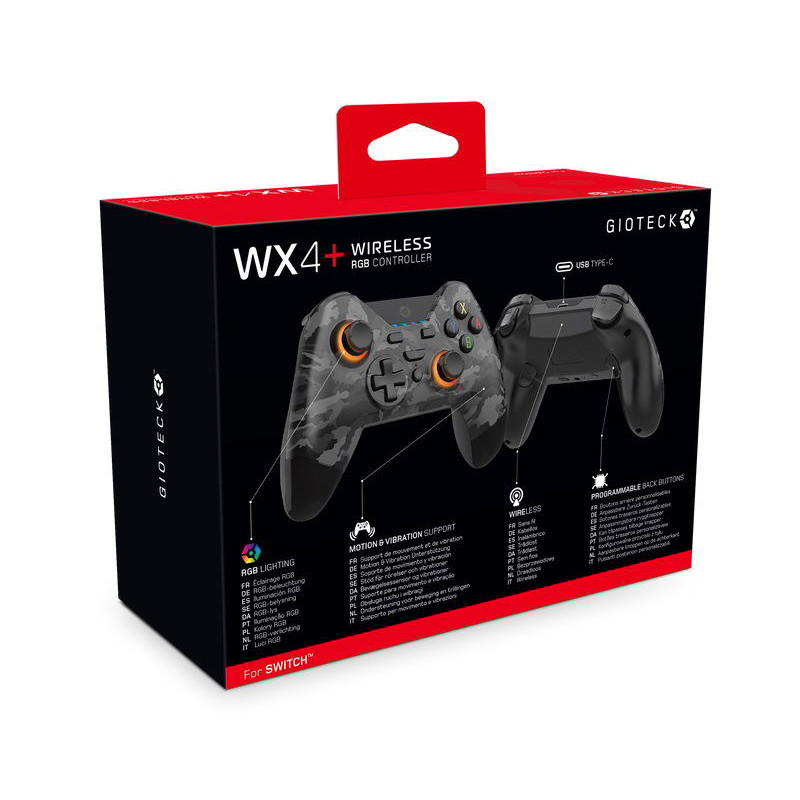 Gioteck WX-4 Wireless RGB Controller for Switch (Dark Camo)